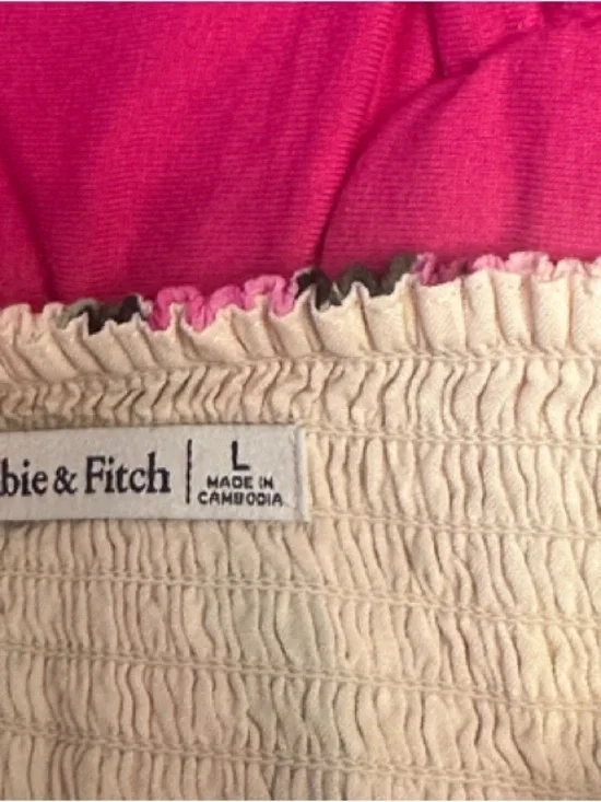 Floral Off-Shoulder Puff Sleeve Crop Top - Pink - Picture 3 of 3